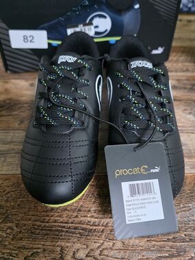 Puma ProCat Soccer Cleats Kids Size 13 NWT Black/Neon